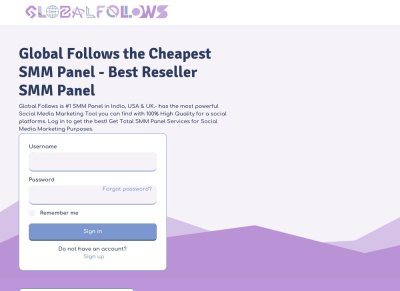 Global Follows | The Cheapest SMM Panel - Best Reseller SMM Panel