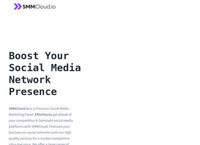 SMMCloud.io - Your Premium Social Media Marketing Management Panel