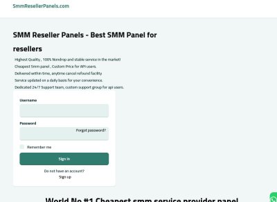SMM Reseller Panels