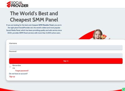 SocialProvider - Cheapest SMM Panel
