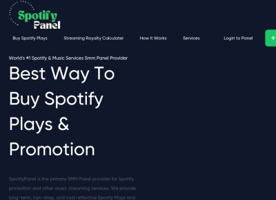 Spotify Panel - Spotify Services Main Provider since 2017